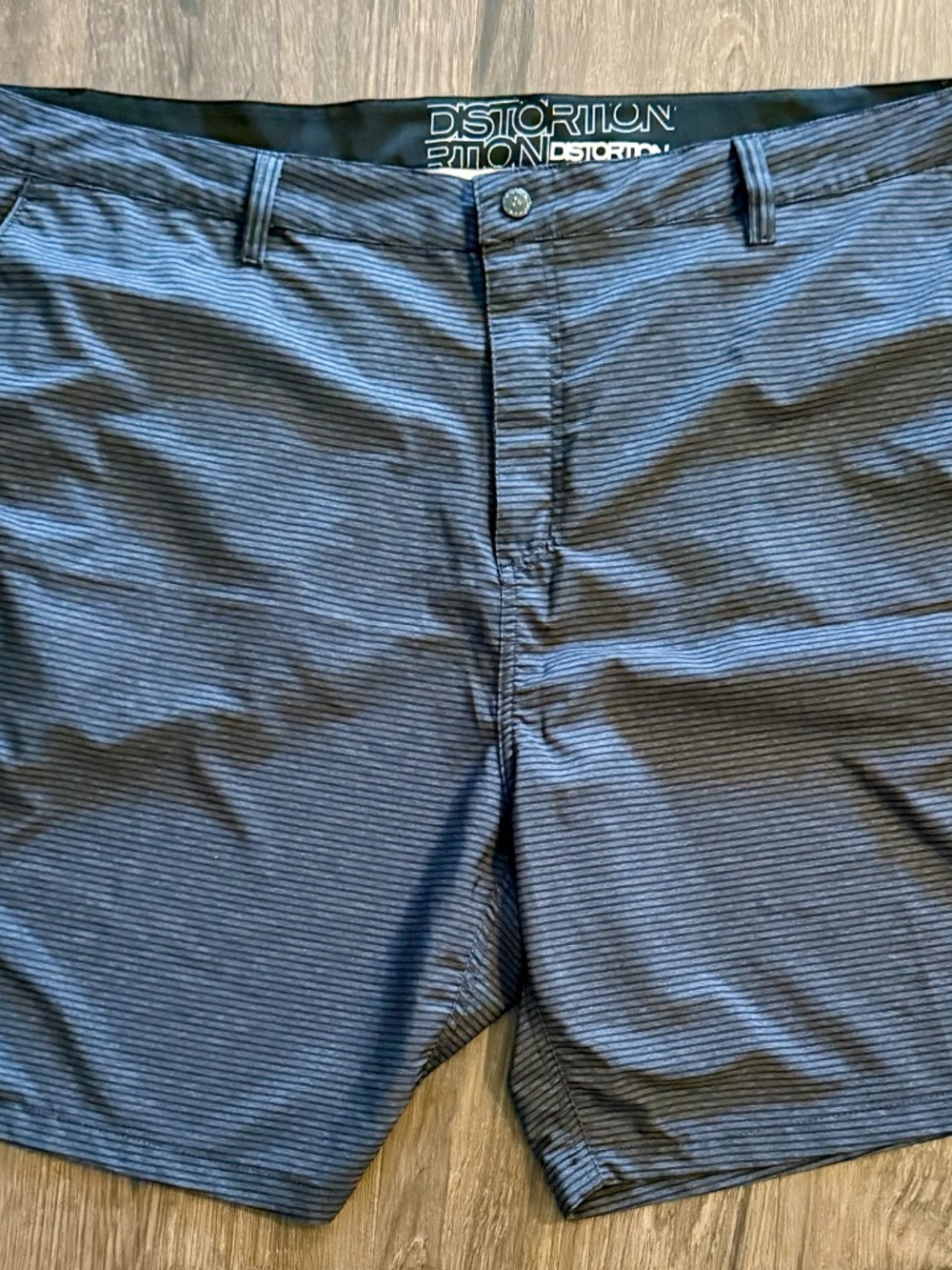 Distortion Men's Big & Tall Dri-FIT Flex Striped Golf Shorts - Black - 52 Waist